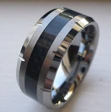 10mm Men S Tungsten Carbide Wedding Band Ring With Black Carbon Fiber Size 8 15 Wedding Ring Bands Mens Wedding Rings Mens Wedding Rings Tungsten