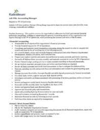 Job descriptions | accounting job descriptions | accounts receivable manager job description. Job Description Accounting Manager Kaleideum Downtown