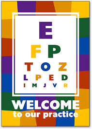 Eye Chart Welcome Postcard Smartpractice Eye Care