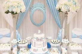 Blue And White Elephant Themed Baby Shower Snack Table Baby Shower Snacks Elephant Baby Shower Theme Trendy Baby Shower Invitations