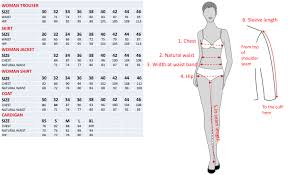 Size Chart For Women Uniforms By Olino