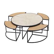 1.80 mb, 2000 x 2000. Latitude Run Deeley Coffee Table With 4 Nested Stools Wayfair