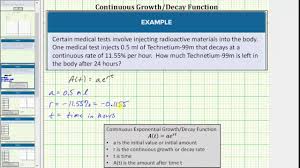 Determine A Continuous Exponential Decay Function And Make A Prediction Youtube