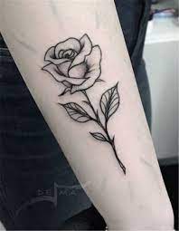 Trendy Rose Tattoo Designs For Your Desire About Floral Tattoo Women Fashion Lifestyle Blog Shinecoco Com Line Art Tattoos Rose Tattoo Forearm Rose Tattoos For Women