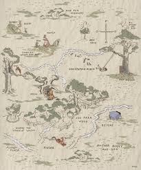 All in all, a very good map. Winnie The Pooh 100 Acre Wood Map Poster Zazzle Com Map Poster Wood Map Hundred Acre Woods