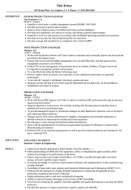 Production Engineer Resume Samples Velvet Jobs