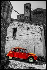 a legendary old car レトロカー シトロエン モノクロフォト