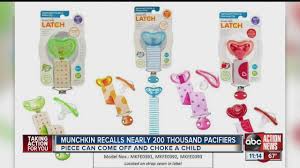 Munchkin Recalls 180 000 Latch Lightweight Pacifiers Clips Due To Choking Hazard Youtube