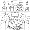 Painted by number images turn out to be bright, detailed, as the palette in halloween number coloring is big enough. 1