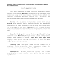 Kebersihan adalah bagian penting dari gaya hidup sehat. Https Pdfcoffee Com Download Cara Menjaga Alam Sekitardocx Pdf Free Html