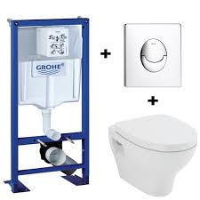 Installation wc suspendu grohe frais bati support autoportant faible hauteur rapid sl grohe installation vc 146 5 installation wc installation wc deckel mit posez votre wc suspendu facilement grace a nos guides dinstallation et tutos. Pack Wc Suspendu Bati Sol Double Rapid Sl Et Pop Chrome Grohe Roca Leroy Merlin