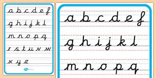 Handwriting helps people learn reading skills surprisingly faster and significantly better than learning the same material through typing or . Cursive Alphabet Uk Poster Neat Handwriting Support