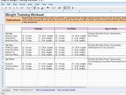 Workout Plan Template Workout Template Docs Templates