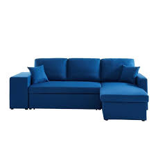 Achetez canapé convertible bleu siljan chez beliani. Otto Canape D Angle Convertible 4 Places Tissu Bleu L238 X P145 X H88 Cm Achat Vente Canape Sofa Divan Cdiscount