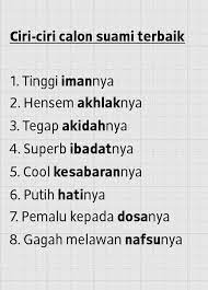 Seperti layaknya sabda dari rasulullah bahwasanya suami yang terbaik adalah suami yang baik akhlaknya atau perlakuannya pada istrinya. Syafaa On Twitter Aliffr77 Ciri Ciri Calon Suami Terbaik Http T Co Jbi1arpitk