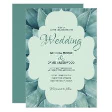 Succulent Teal Elegant Wedding Invitation Wedding Invitations Cards Custom Invitation Car Be My Bridesmaid Cards Elegant Wedding Invitations Be My Bridesmaid