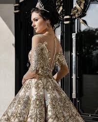 Ball Gown Long Sleeve Lace Appliques Prom Dresses Beads Long Wedding Dresses Indian Prom Dresses Elegant Long Sleeve Wedding Dresses Wedding Gowns With Sleeves
