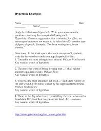 Hyperbole Examples