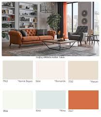 Soru 122 Kiremit Ve Gri Koltuk Takimi Ile Uyumlu Duvar Renkleri Dekor Ekrani