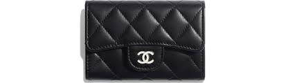 Chanel classic card holder caviar. Classic Card Holder Lambskin Silver Tone Metal Black Chanel