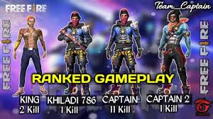 Most of these players have represented the when it comes to the best free fire players in india, no list can be complete without a particular ritik, along with his squad tsg army, achieved the milestone of qualifying in the national stages of. Freefire Ranked Gameplay Rush Gameplay Team Captain Youtube