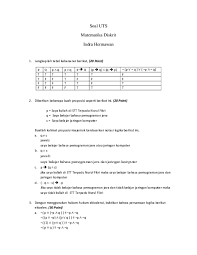 Maybe you would like to learn more about one of these? Doc Kunci Jawaban Soal Uts Irfan Prasetyo Academia Edu