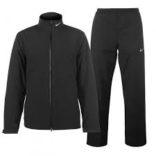 Mens Nike Golf Storm Fit Waterproof Suit Black Waterproofs Nielsen Animal