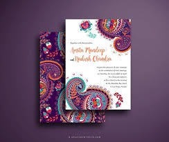 Indian Wedding Invitation Colorful And Festive Pink Purple Etsy Indian Wedding Invitations Indian Wedding Invitation Cards Indian Invitations