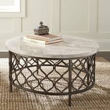 Silver medium square stone coffee table with natural marble top with storage. Vendor 3985 Roland 0169303 Stone Top Cocktail Table Becker Furniture Cocktail Coffee Tables