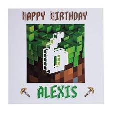 Idea courtesy of raining hot coupons. Personalised Minecraft Happy Birthday Greeting Card Age Name Computer Gaming Fan Xbox Ps4 Pc Handmade Bespoke Amazon Co Uk Handmade Products