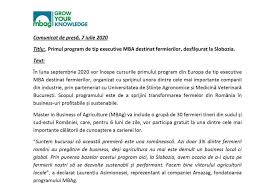 Aceasta este o listă a zilelor considerate sărbători publice în românia. Agrii Romania SusÈine Primul Program De Tip Executive Mba Destinat Fermierilor Agrii Ro