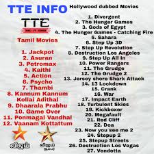 They provide download links for latest tamil, hindi, hollywood and telugu movies. Tamil Tv Express On Twitter Tte Throwback 2020year Rewind3 Vijaytelevision And Vijaysuper Tamil Dubbed And Marvel Disney Premiere List Tamil Dubbed Hollywoodmovies Marvel Disney Movies 2020movies Https T Co Ioi6ppl1sm