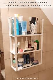 Small Bathroom Shelf Made Of Variera Shelf Insert Ikea Hackers Small Bathroom Shelves Small Bathroom Bathroom Shelves