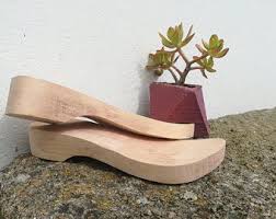 1 Pair Wooden Heels Soles To Make Shoes Create Handmade Custom Wooden Clogs Sandals Platforms Natural Leather Sandals How To Make Shoes Wood Shoes