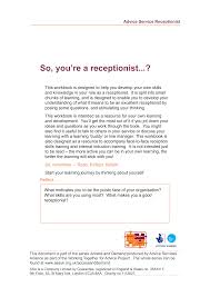 Evaluation forms for employees of different variety available for download. Http Asauk Org Uk Wp Content Uploads 2013 09 Advice Service Receptionist Workbook Pdf