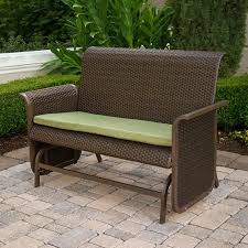 Modern Wicker Loveseat Glider Bench Walmart Com Furniture Gliders Wicker Loveseat Patio Chairs