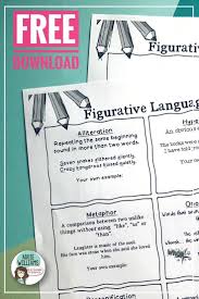 Figurative Language Reference Sheet Figurative Language Literary Terms Language