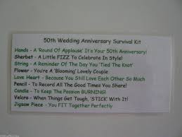 50th Golden Wedding Anniversary Survival Kit Novelty Gift Idea Fun Present Other Cele 50 Golden Wedding Anniversary Golden Wedding Anniversary Golden Wedding