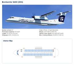 Alaska Airlines Bobmardier Q400 Dh4 Aircraft Seating Chart