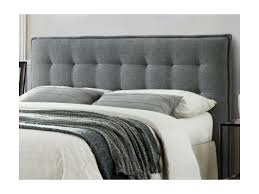 Sehr bequemes, leicht gerundetes kopfteil für besten sitzkomfort beim lesen oder frühstück im bett einteilig rückseite holz schwarz montage direkt am bettrahmen bettwaren, rahmen, matratze und beistellmöbel auf abbildungen nicht im. Kopfteil Gepolstert Aniello Stoff 160 Cm Grau