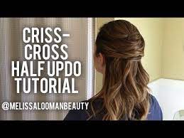 Criss Cross Half Up Updo Tutorial Youtube In 2020 Updo Tutorial Easy Updo Hairstyles Hair Scarf Styles
