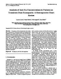 Analysis Of Anti Xa Concentrations In Patients On Treatment