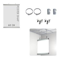 Accroche au plafond s attaque au plafond voile tendu simulant plafond ciel sous plafond moulage de plafond drape au plafond propre a atteindre le plafond decors de plafond plafond etoile brosse de plafond; Kit Complet Affichage Affiche Suspendue Pour Faux Plafond Poster Snap 60 Cm Ceiling Clamper H50