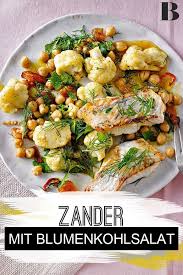 Zander Mit Orientalischem Blumenkohlsalat Rezept In 2020 Blumenkohlsalat Rezepte Salat