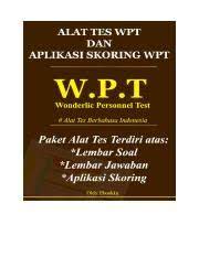 Alat tes psikologi wpt the wonderlic personnel test software psikotes. Alat Tes Wpt Wonderlic Personnel Test Le Pdf Paket Alat Tes Psikologi Wpt Wonderlic Personnel Test Lengkap Dengan Aplikasi Skoring Nya Tes Course Hero