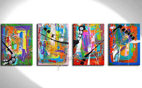 Jean Sanders 4 Teiliges Gemalde 120x40cm Tryptichon Bunt Abstrakt Modern Tolle Farben Auf Keilrahmen Viele Weitere Sign Art Abstract Painting Tutorial