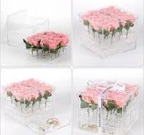 Clear Acrylic Flower Box Luxury Acrylic Heart Box for Real Flowers Acrylic  Flower Box Display Stand