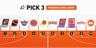 The logo features a gold basketball with a white border that has spikes tailing to the right, this makes it look like flames. Phoenix Suns On Twitter What S Your Favorite Suns Logo To Rep