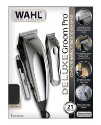 Package includes the shaver, foil guard, charging plug, cleaning brush, and operating instructions. Wahl Deluxe Groom Pro Gift Set Shaver Shop