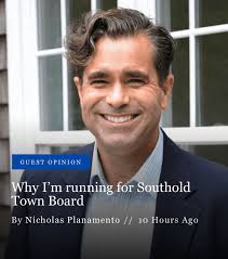 Rep. LaLota with NJROTC cadets and service academy appointees (L to R)  Tristan Zugmeyer, Sofia Gillan, Grace Zehil, and Nathaniel Stevenson.  SOUTHOLD, NY